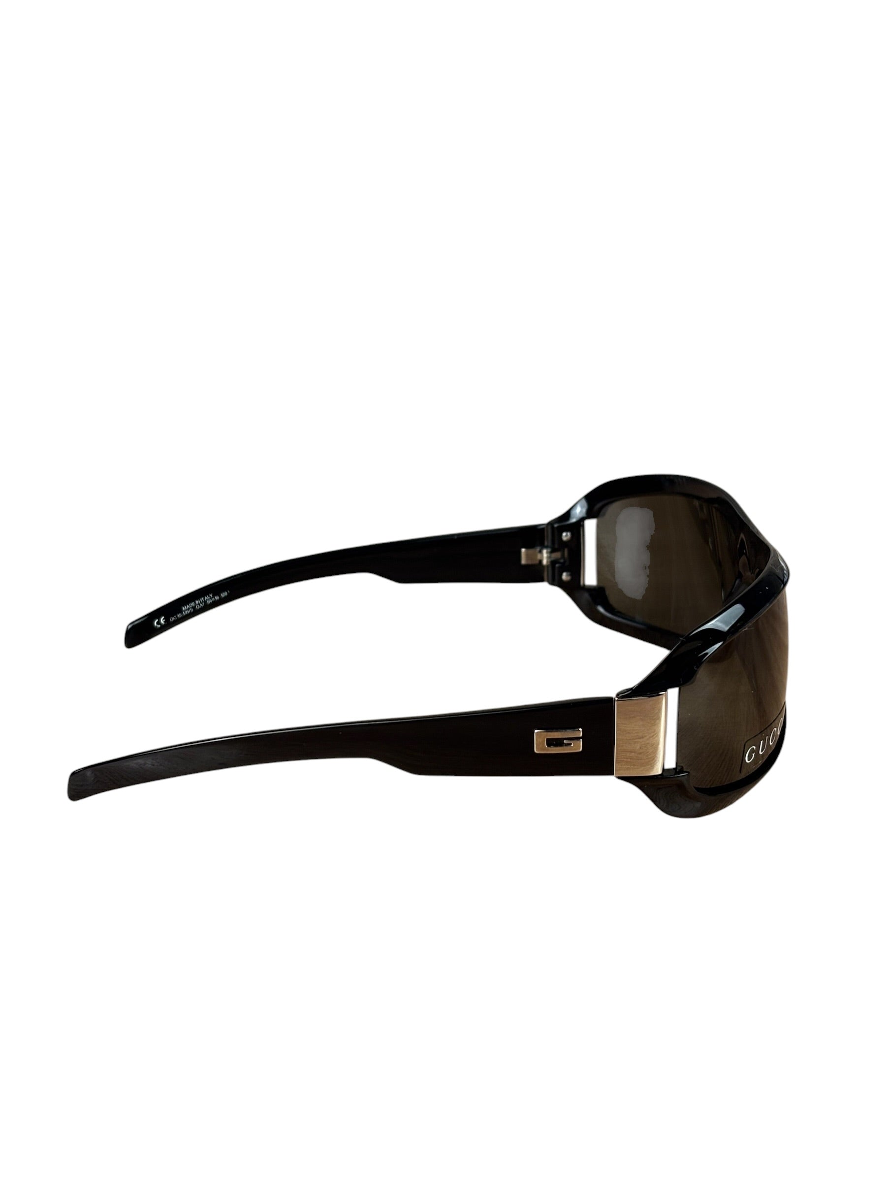 Gucci Black GG.15.1/N/S Black Injection-Frame Shield Sunglasses