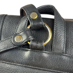 MCM Vintage Black Leather Studded Drawing Backpack