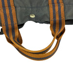 Hermes Vintage Blue/Brown Fourre-Tout Canvas Tote Bag MM