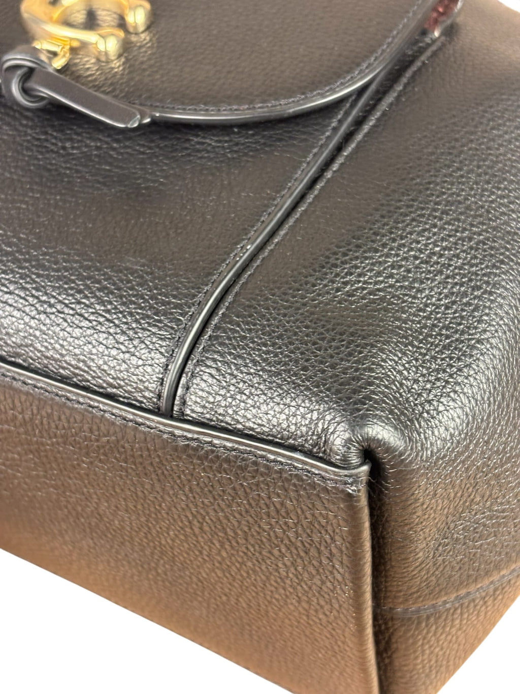 Coach Black Pebbled Leather Tabby Hobo