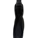 Gucci Black Canvas Leather Trim Shoulder Bag
