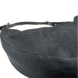 Fendi Black Leather Trim Mamma Baguette