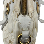 Prada Y2K Ivory Gaufre Nylon Woven Leather 2Way Mini Handbag