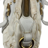 Prada Y2K Ivory Gaufre Nylon Woven Leather 2Way Mini Handbag