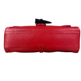 Burberry Red Leather Haymarket Check Shoulder Bag