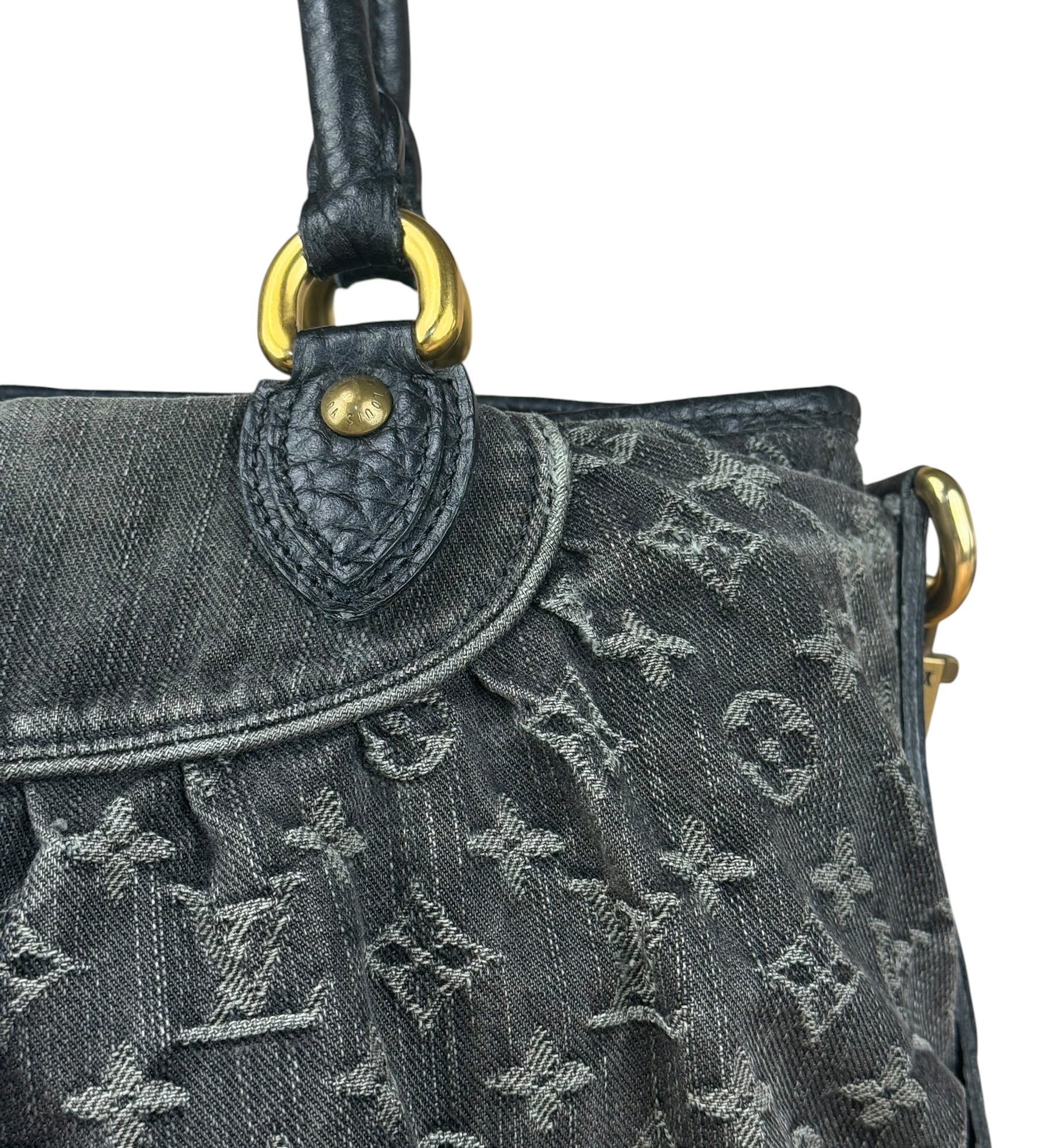 Louis Vuitton Black Denim Neo Cabby Bag