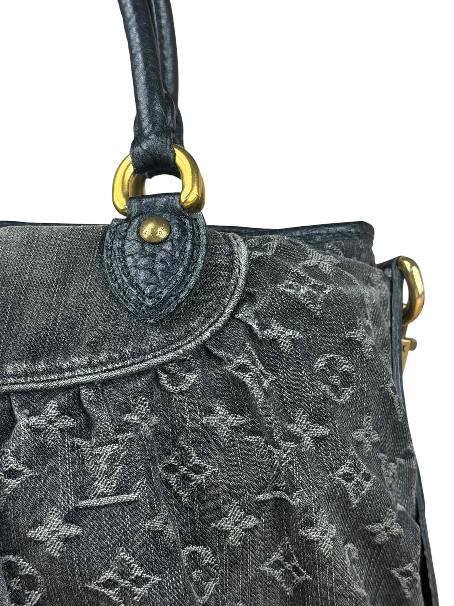 Louis Vuitton Black Denim Neo Cabby Bag