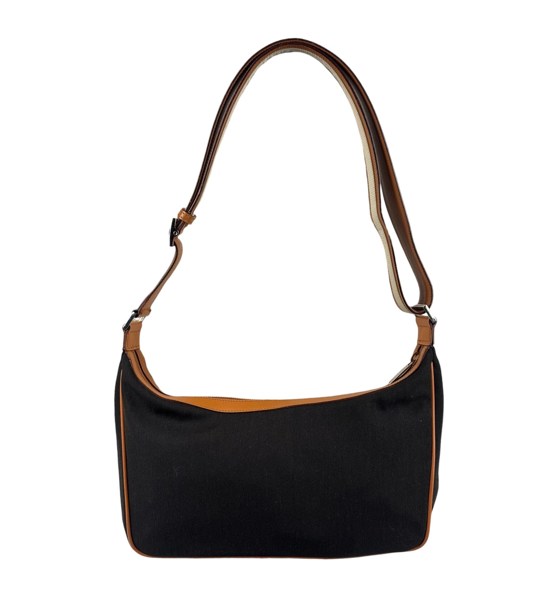 Gucci Vintage Brown Leather Lined Hobo Shoulder Bag