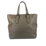Bottega Veneta Gray Nappa Leather Intrecciato Tote Bag