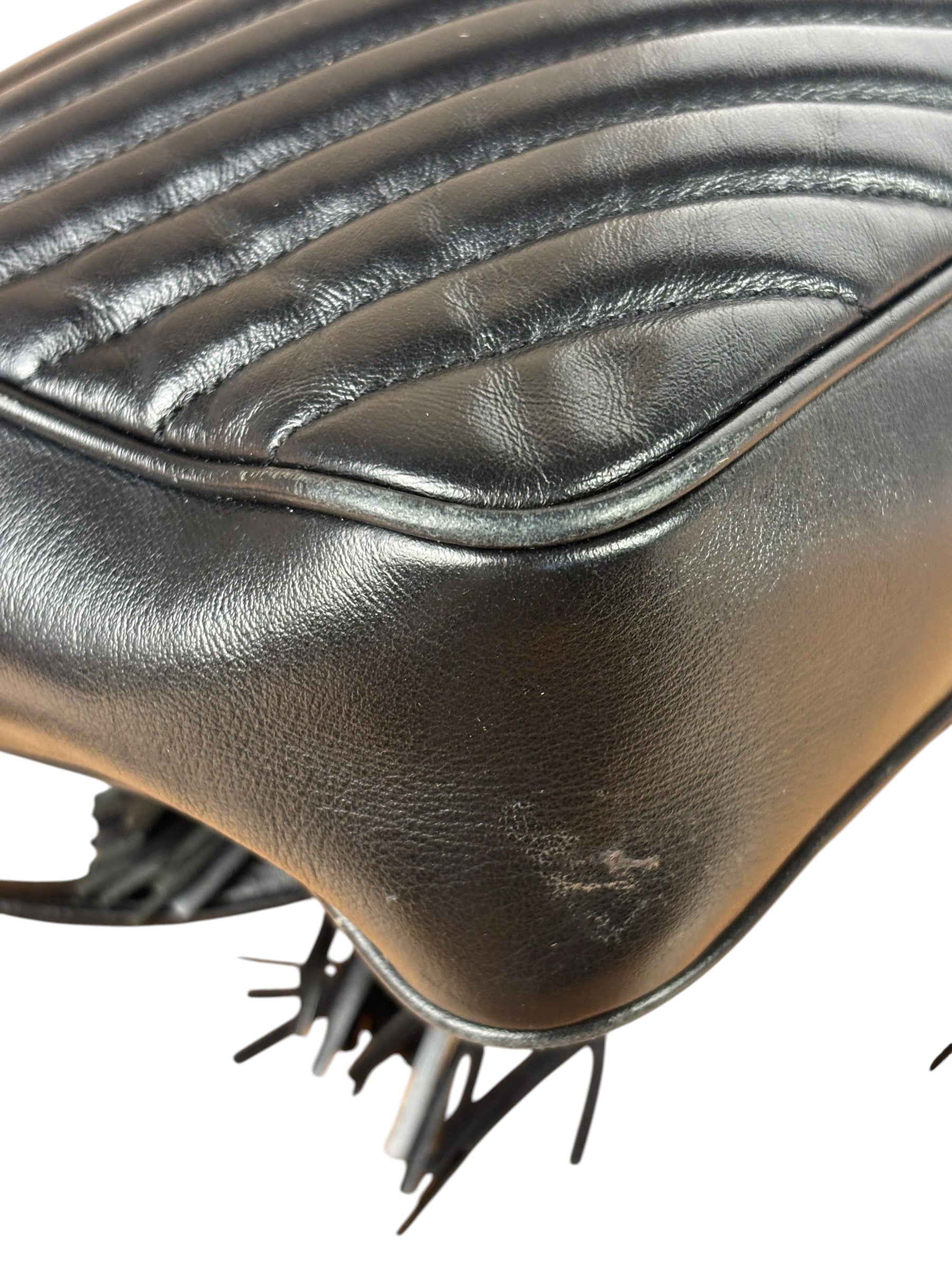 Yves Saint Laurent Black Leather Lou Camera Bag