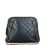Chanel Vintage Black Leather Shoulder Bag