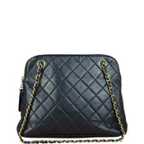 Chanel Vintage Black Leather Shoulder Bag