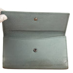 Gucci Light Blue GG Embellished Leather Long Wallet
