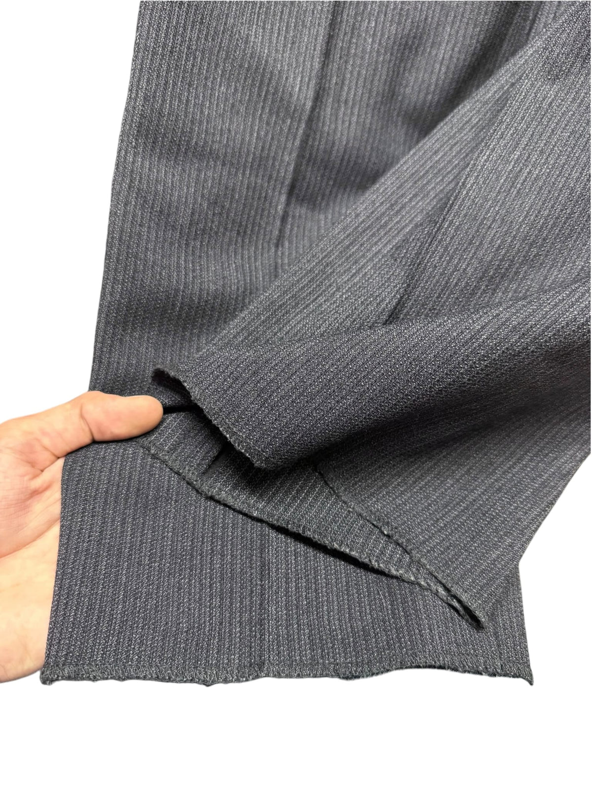 CDG 4-Pocket Pleated Greyish Dark Navy Wool Trousers