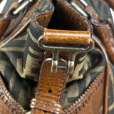 Fendi Vintage Leather Trim Zucca Etnico/Du Jour Tote Bga