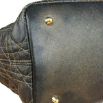 Christian Dior Cannage Quilted Panarea Tote Bag Black