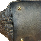 Christian Dior Cannage Quilted Panarea Tote Bag Black