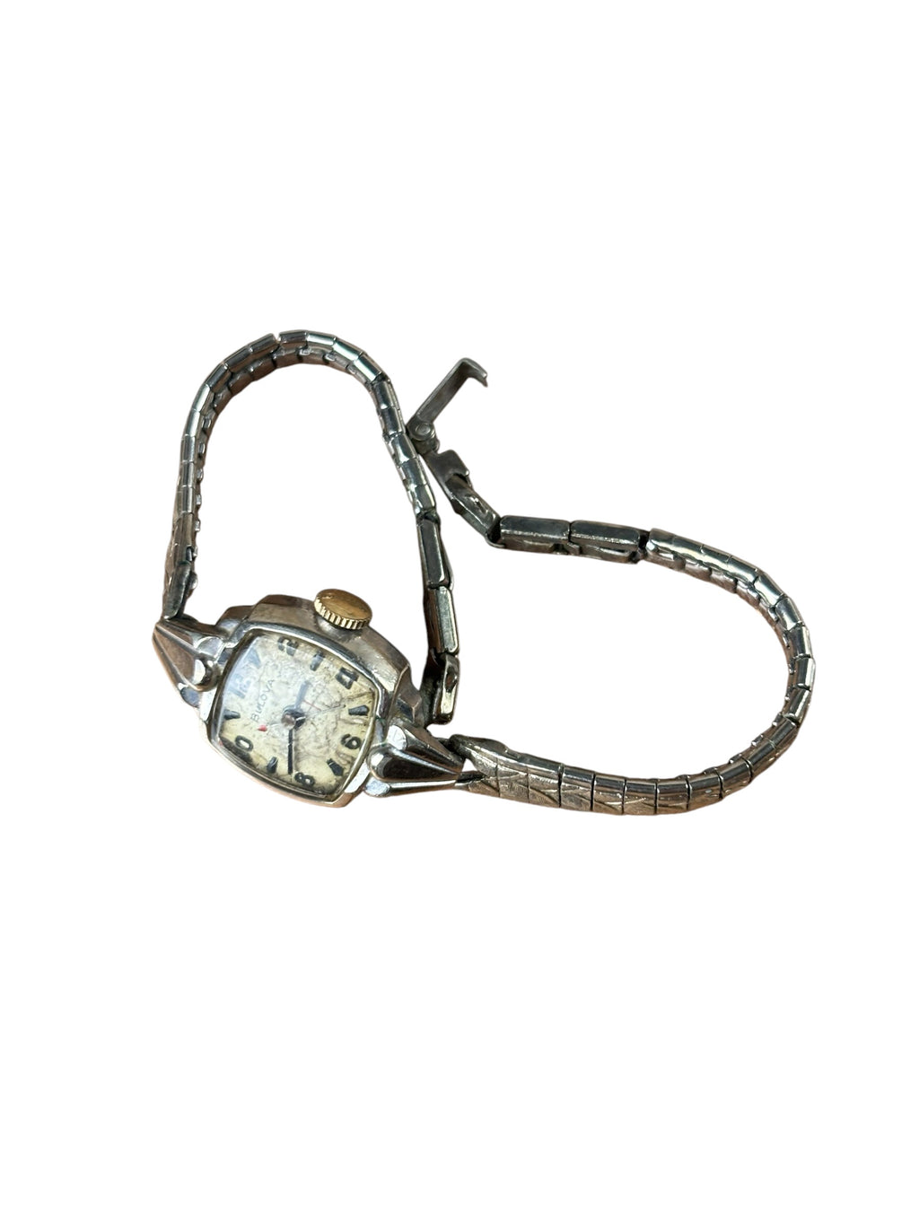 Bulova Vintage Square Dial Silver Band