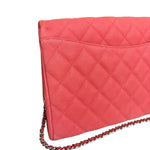 Chanel Coral Pink Matte Quilted Caviar Flap Shoulder Bag 2012