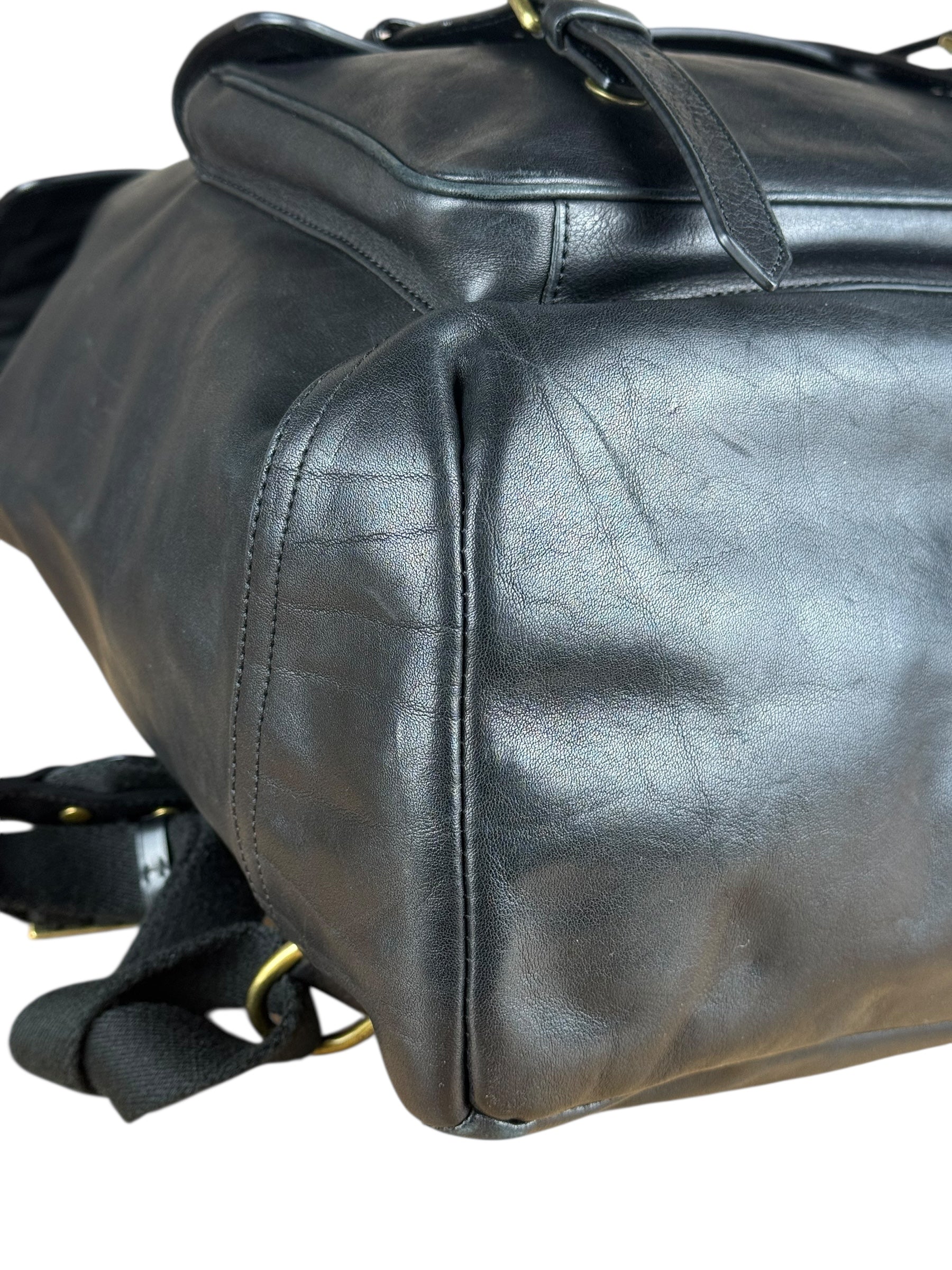 Coach black Leather Backpack