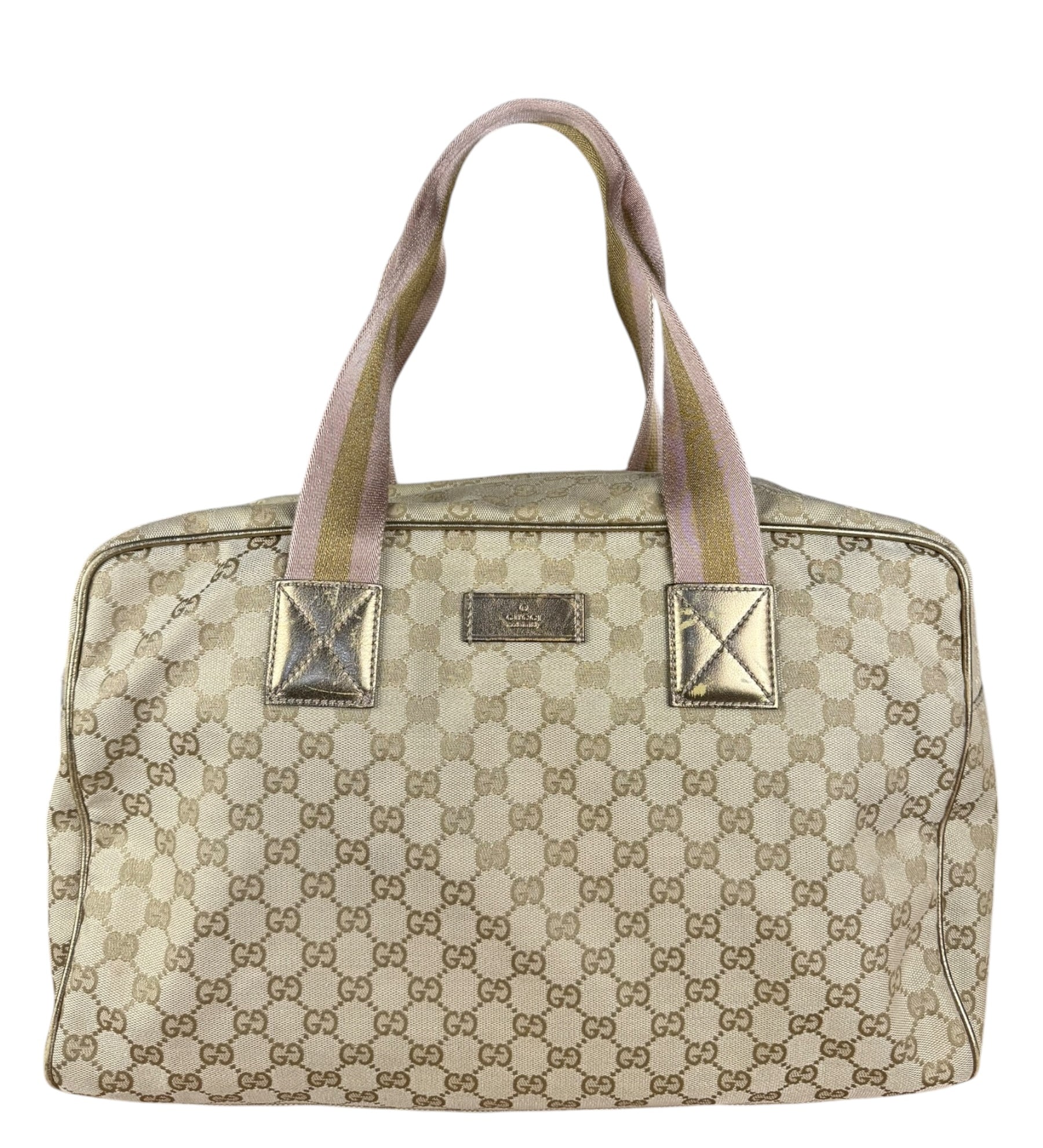 Gucci GG Vintage Canvas Boston Weekender Bag