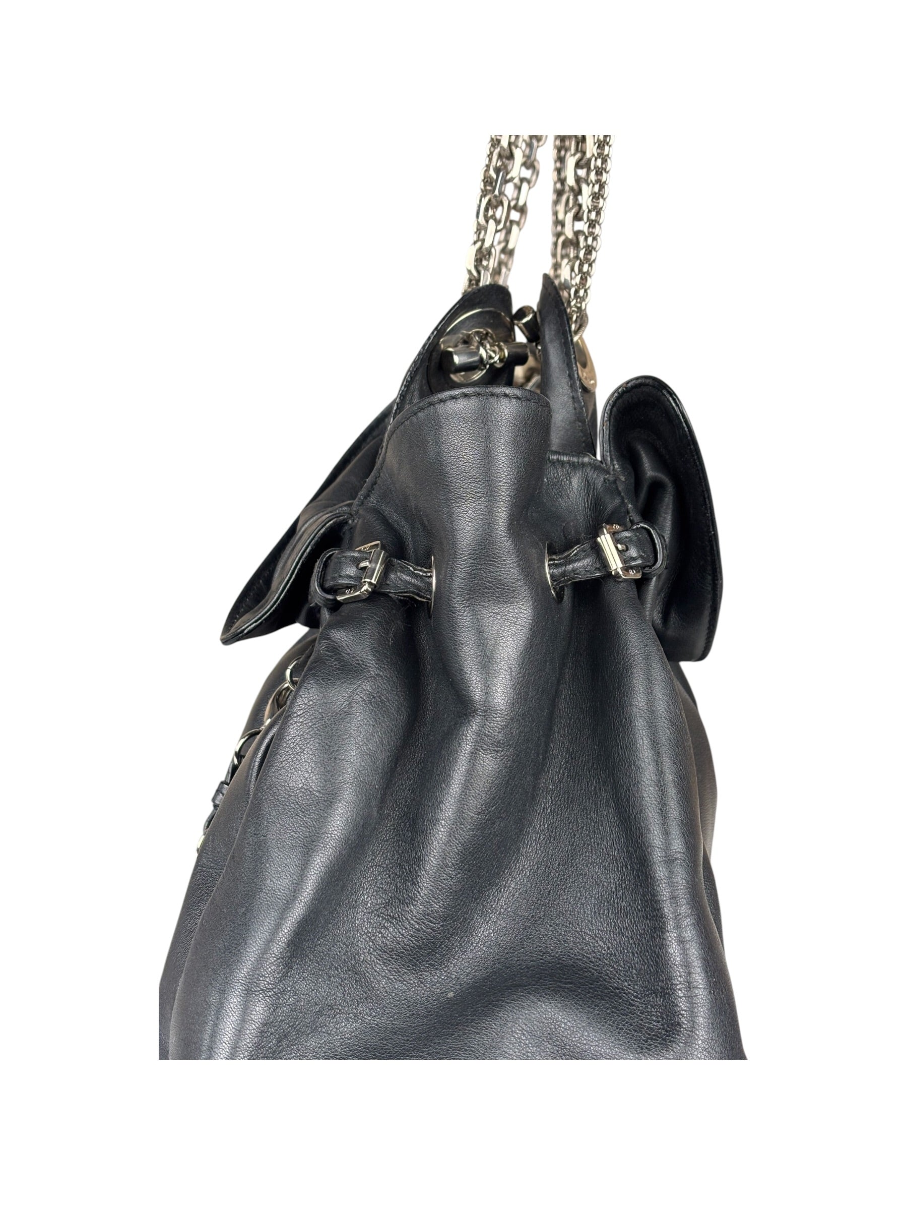 Christian Dior Vintage Black Leather Le Trente Shoulder Bag