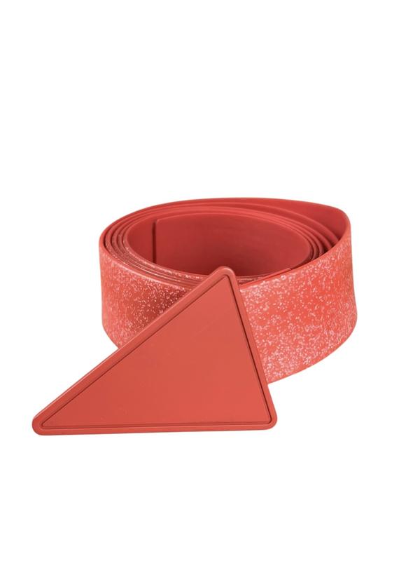 Bottega Veneta Pink/Red Triangle Rubber Belt