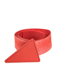 Bottega Veneta Pink/Red Triangle Rubber Belt