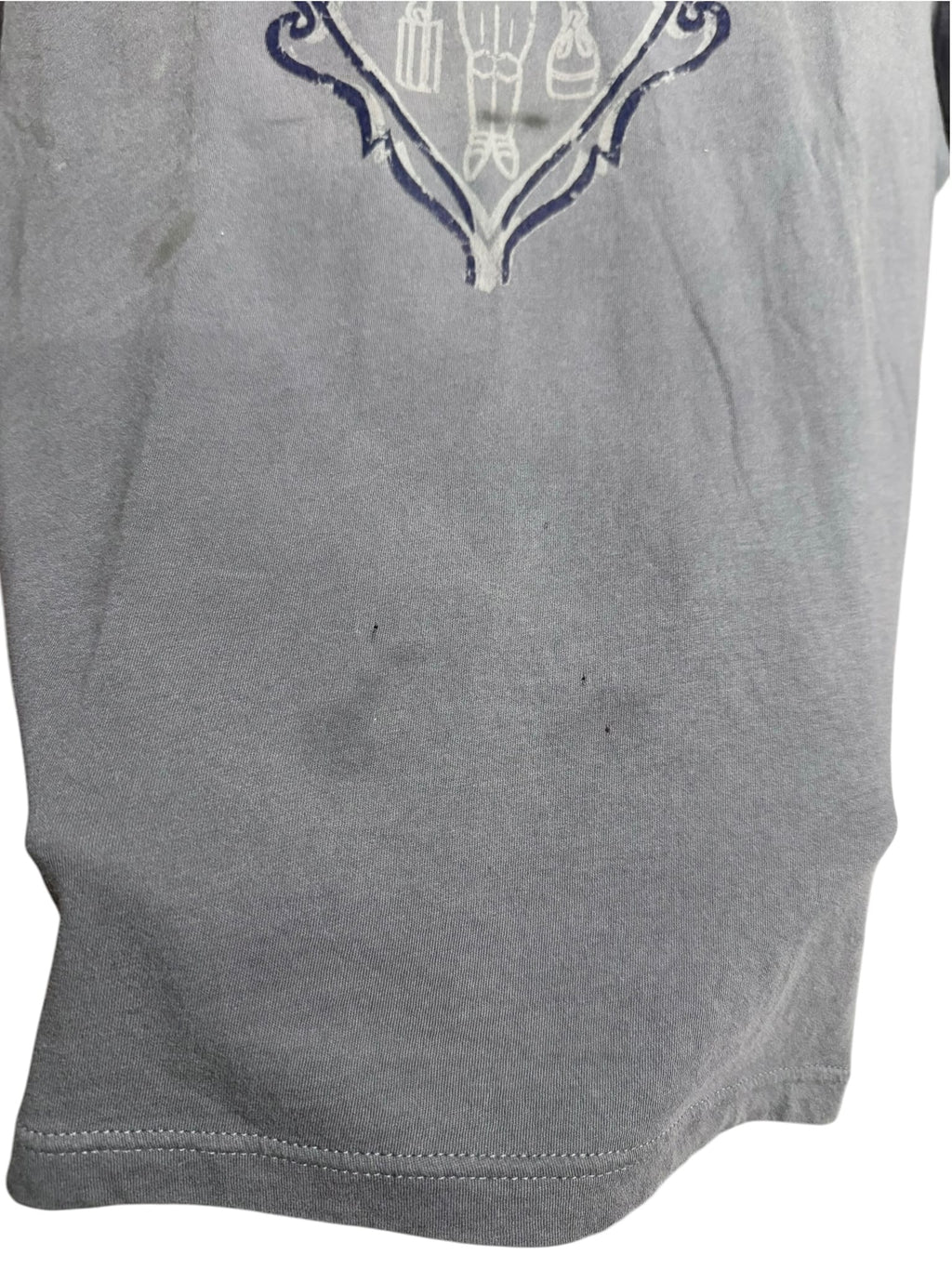 Gucci Two-Tone Blueish Grey Medieval Crest Tee