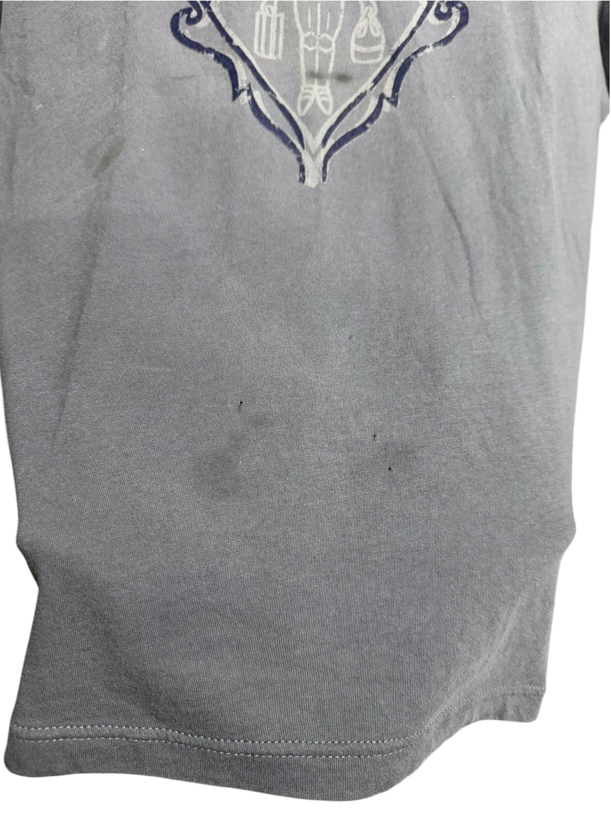 Gucci Two-Tone Blueish Grey Medieval Crest Tee