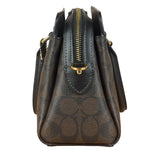 Coach Brown/Black Canvas Mini Darcie Carryall Two-Way Bag