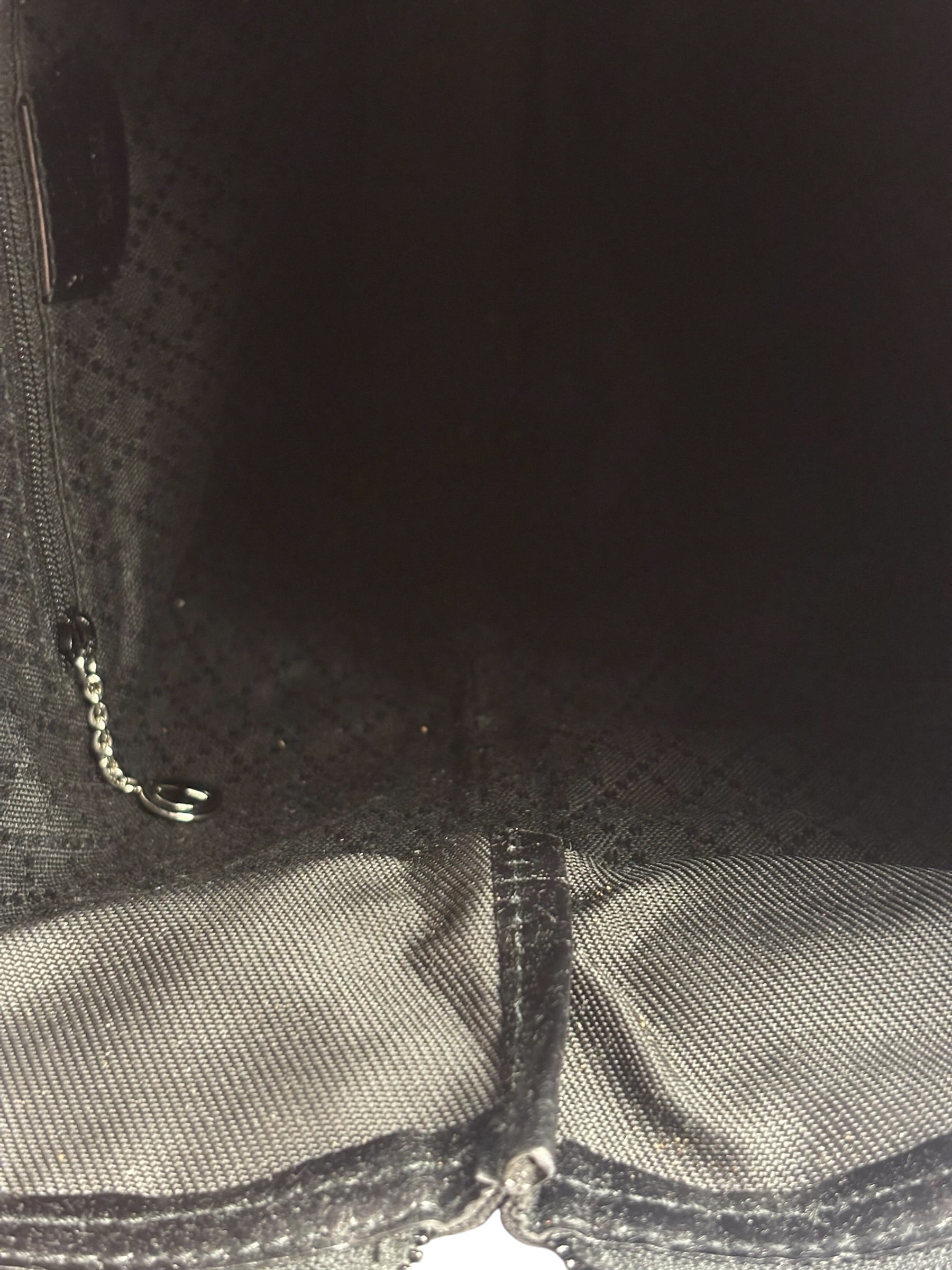 Gucci Black Nylon/Leather Trim Bamboo Top Handle Tote