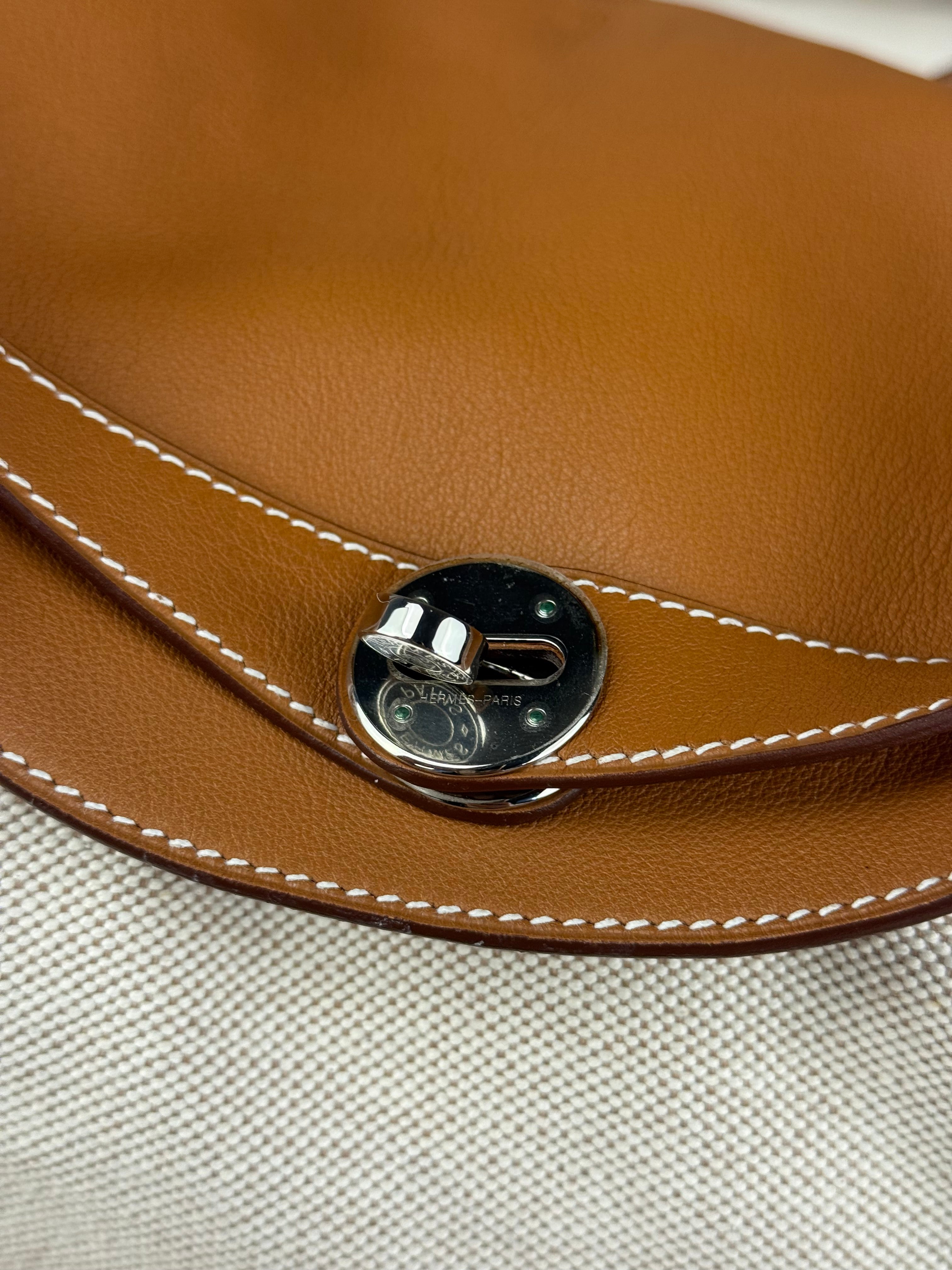 Hermes Toile Swift Canvas/Leather Lindy 30 Beige/Brown 2007