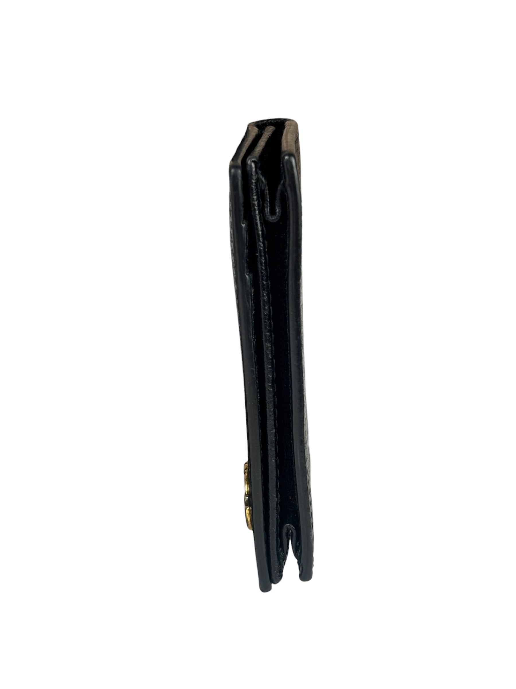 Gucci Black Leather GG Marmont Card Case