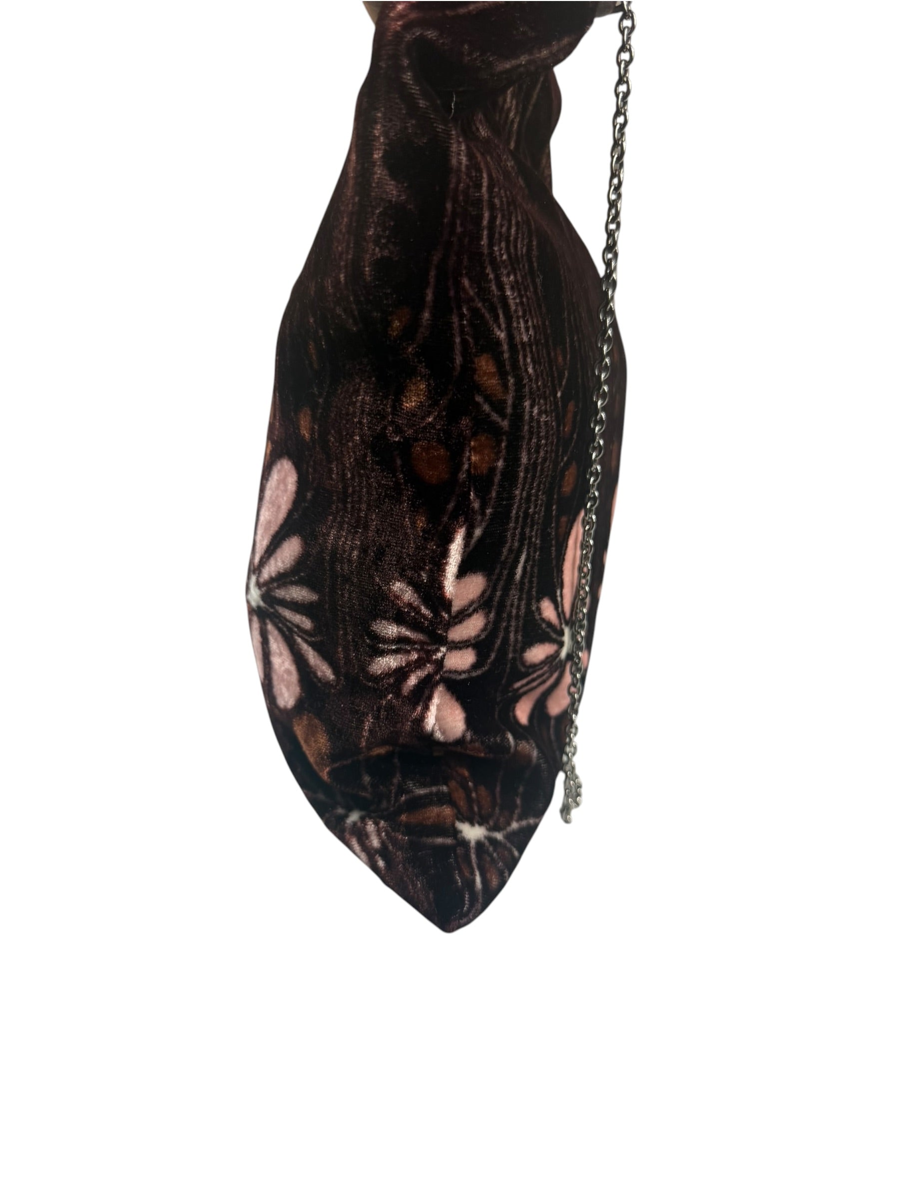 Miu Miu Multicolor Velvet/Leather Trim  Chain Crossbody Bag