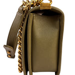 Chanel Olive Green Quilted Caviar Boy Flap Bag 2017