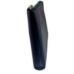 Hermes Navy/Burgundy Silk'In Classique Long Wallet