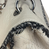 Chanel White Leather Mini Flap Shoulder Bag 1992