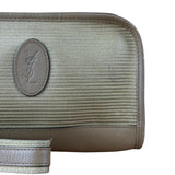 YSL Vintage Grey Leather Travel Pouch