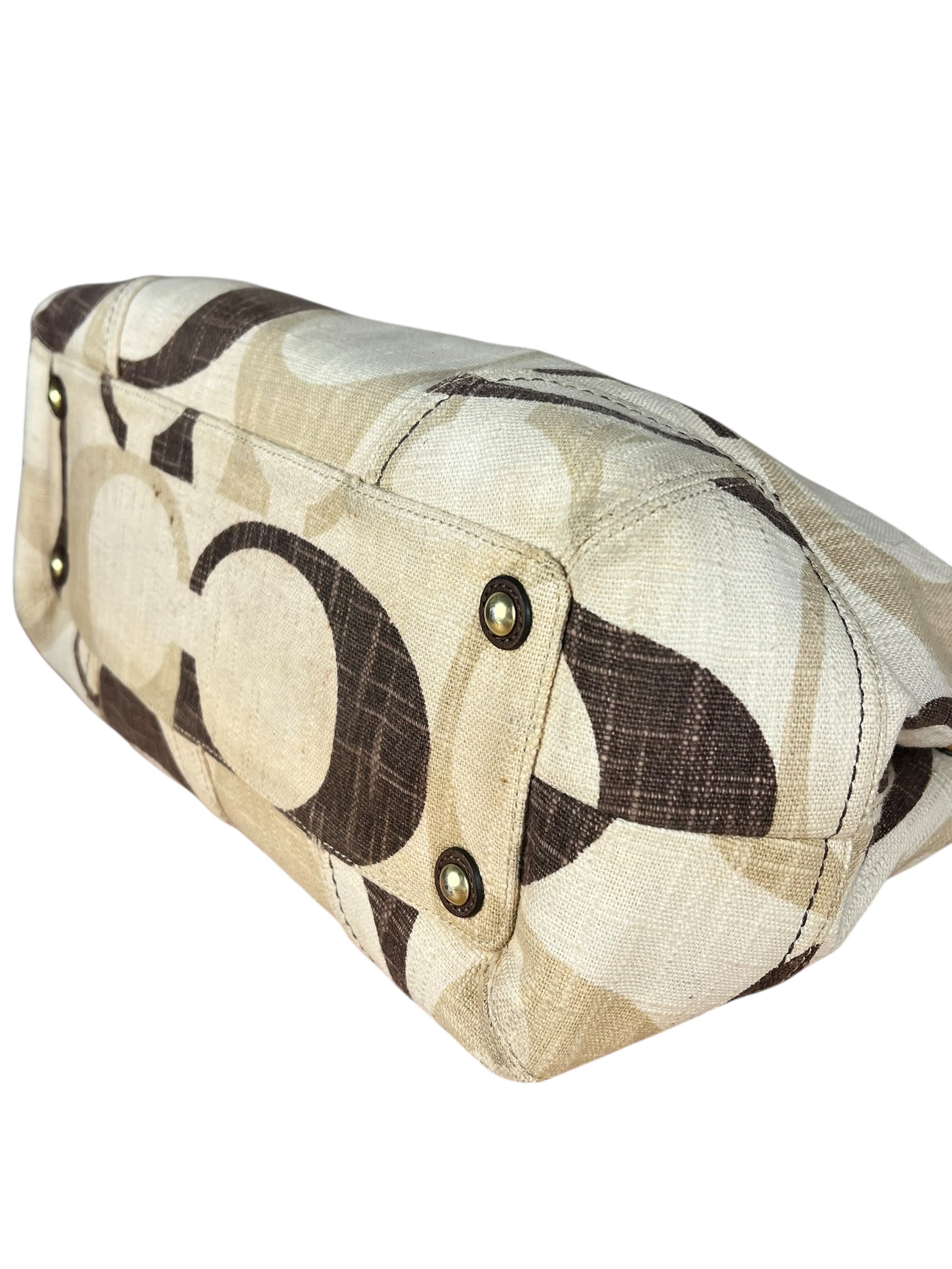 Coach Vintage Braided Strap Canvas Shoulder Bag