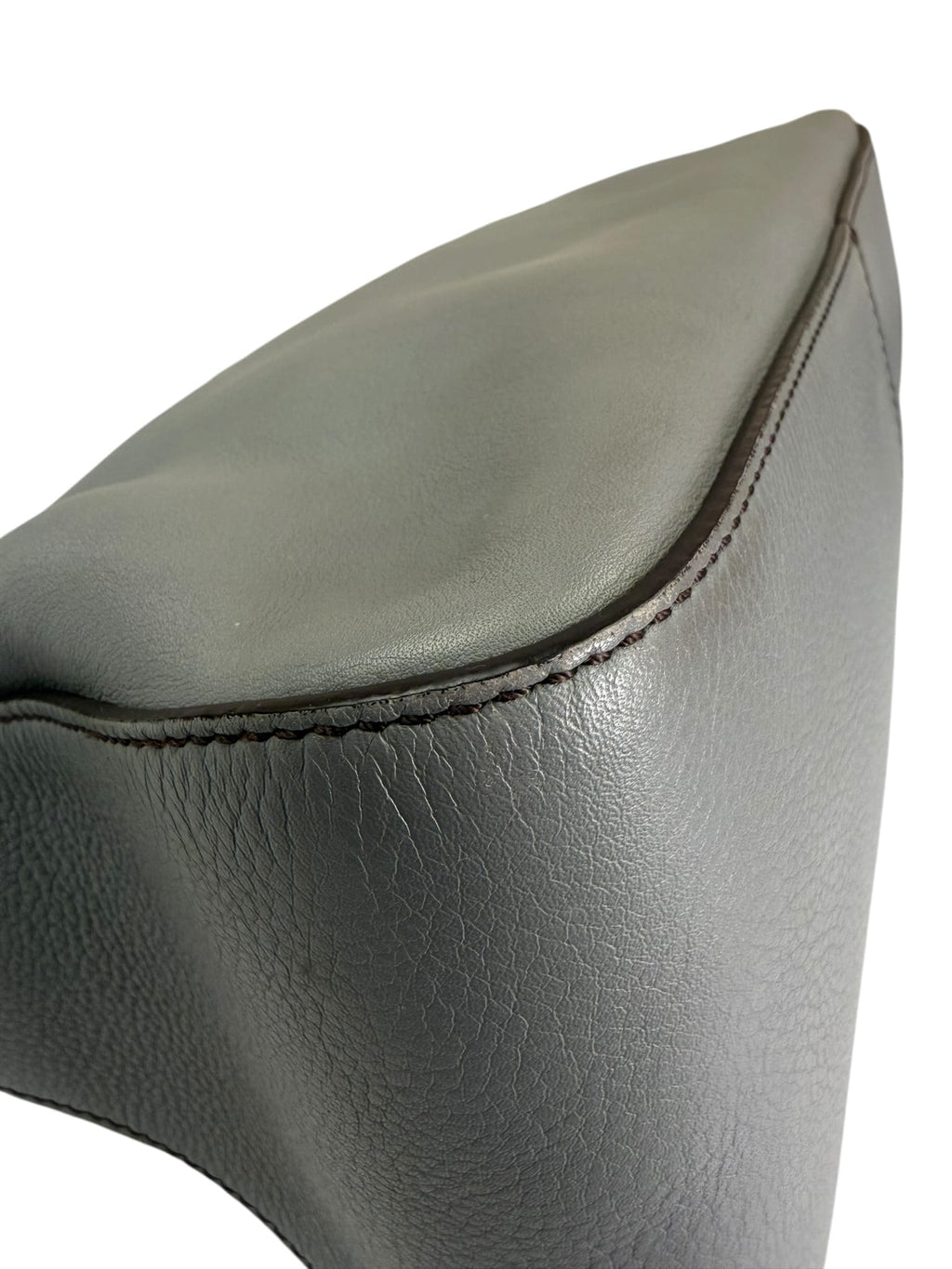 Fendi Grey Leather Shoulder Bag