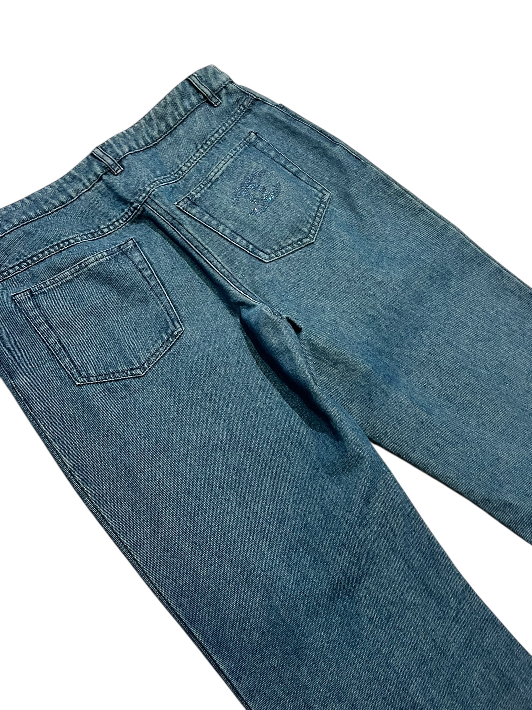 Chanel Dark Wash Logo Jean