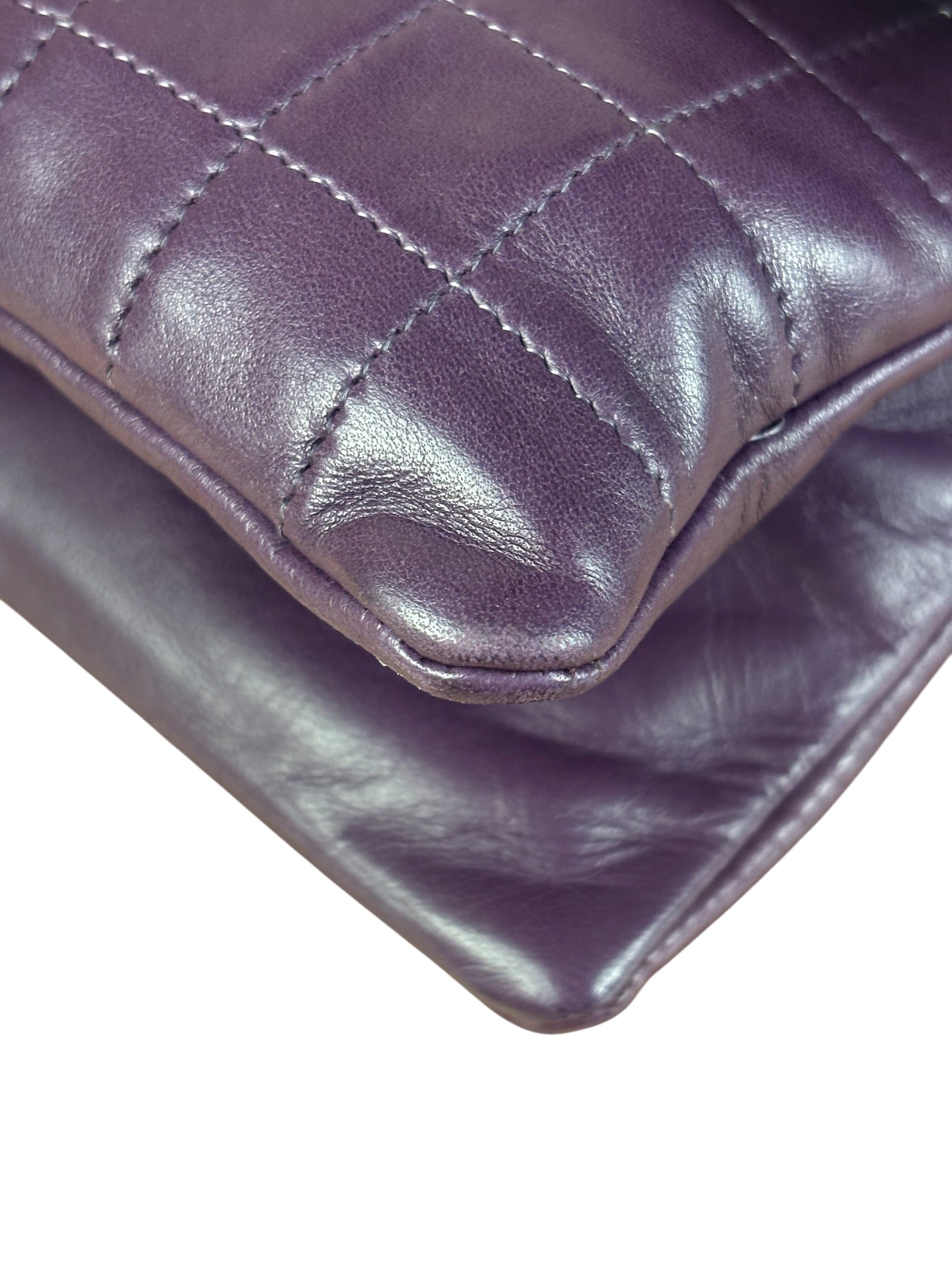 Chanel Purple Lambskin Ball Button Flap 2001