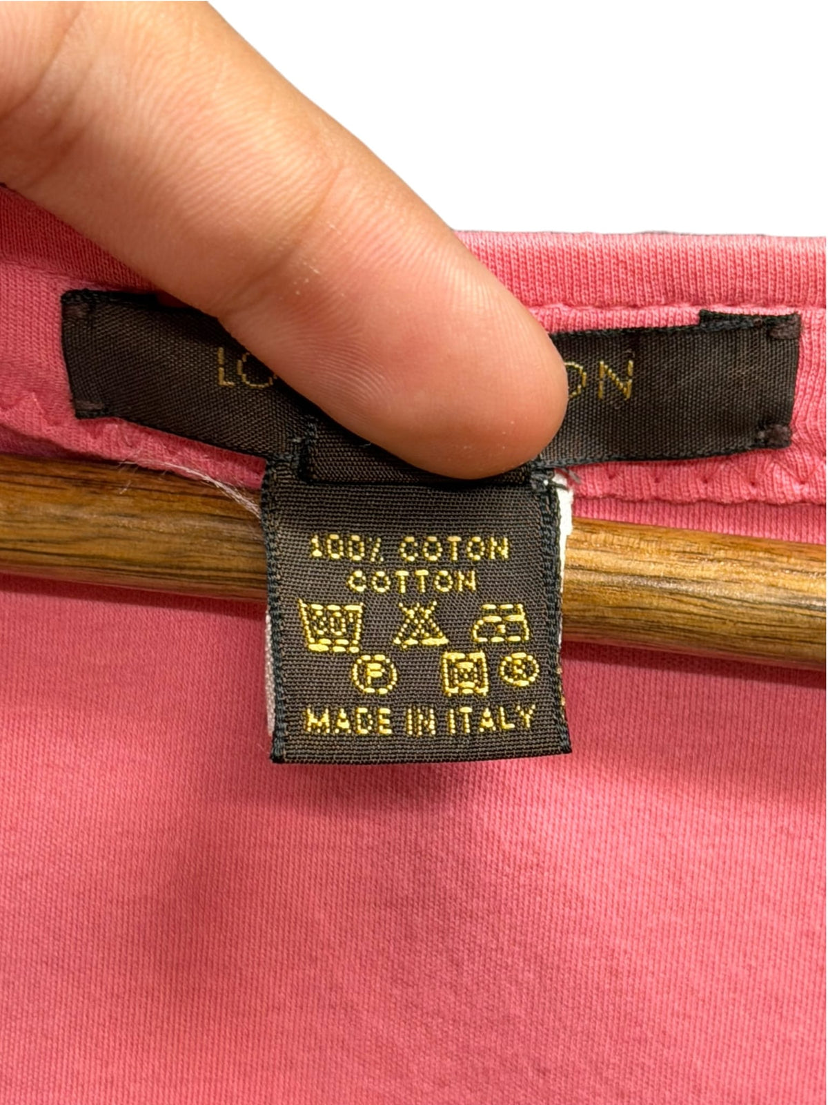 Vintage Louis Vuitton Pink Cotton Bow T-Shirt