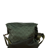 Bottega Veneta Green Nylon/Mesh Intrecciato Belt Bag