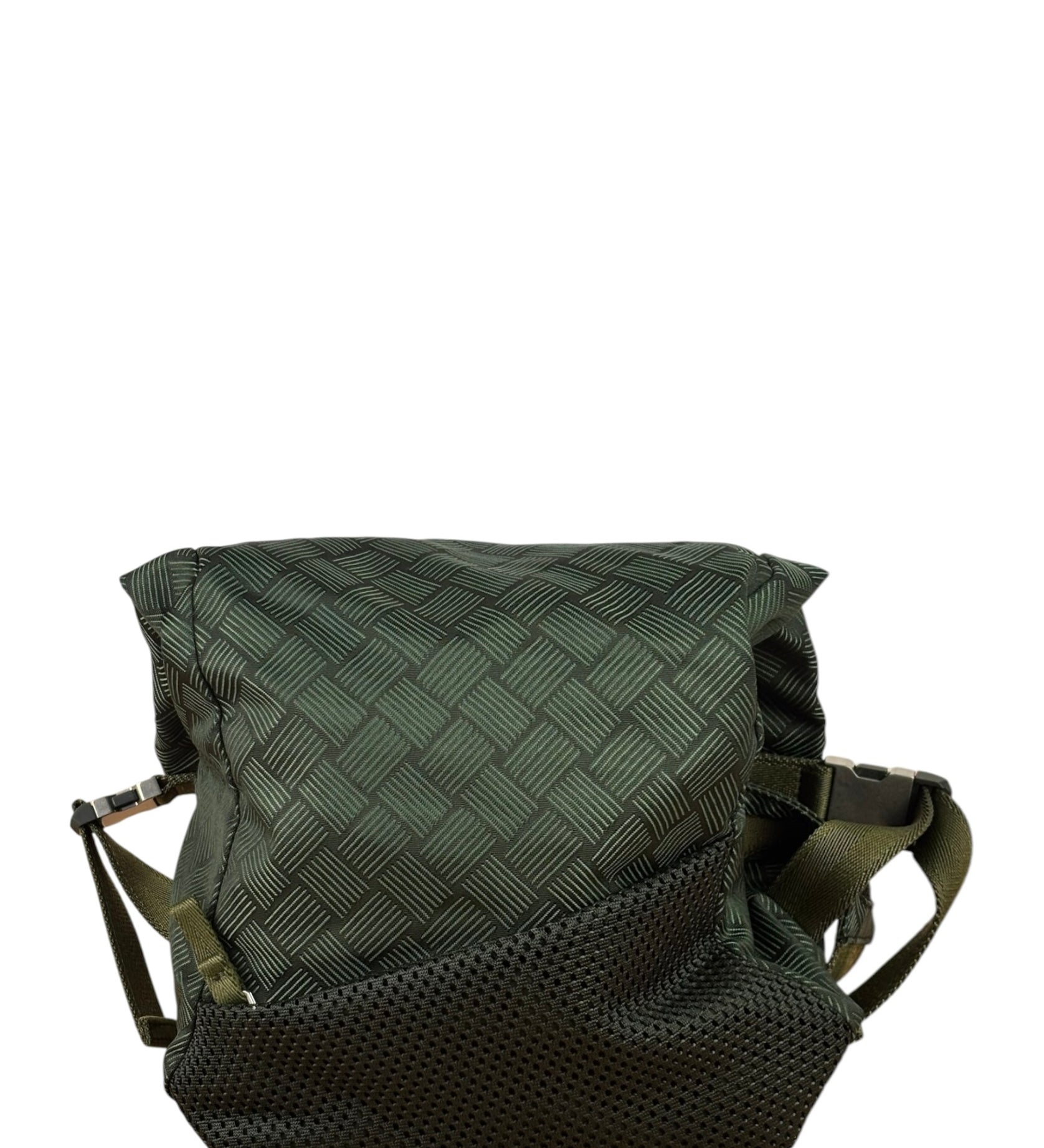 Bottega Veneta Green Nylon/Mesh Intrecciato Belt Bag