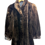 Vintage Black Mink Fur Long Coat
