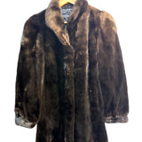 Vintage Black Mink Fur Long Coat