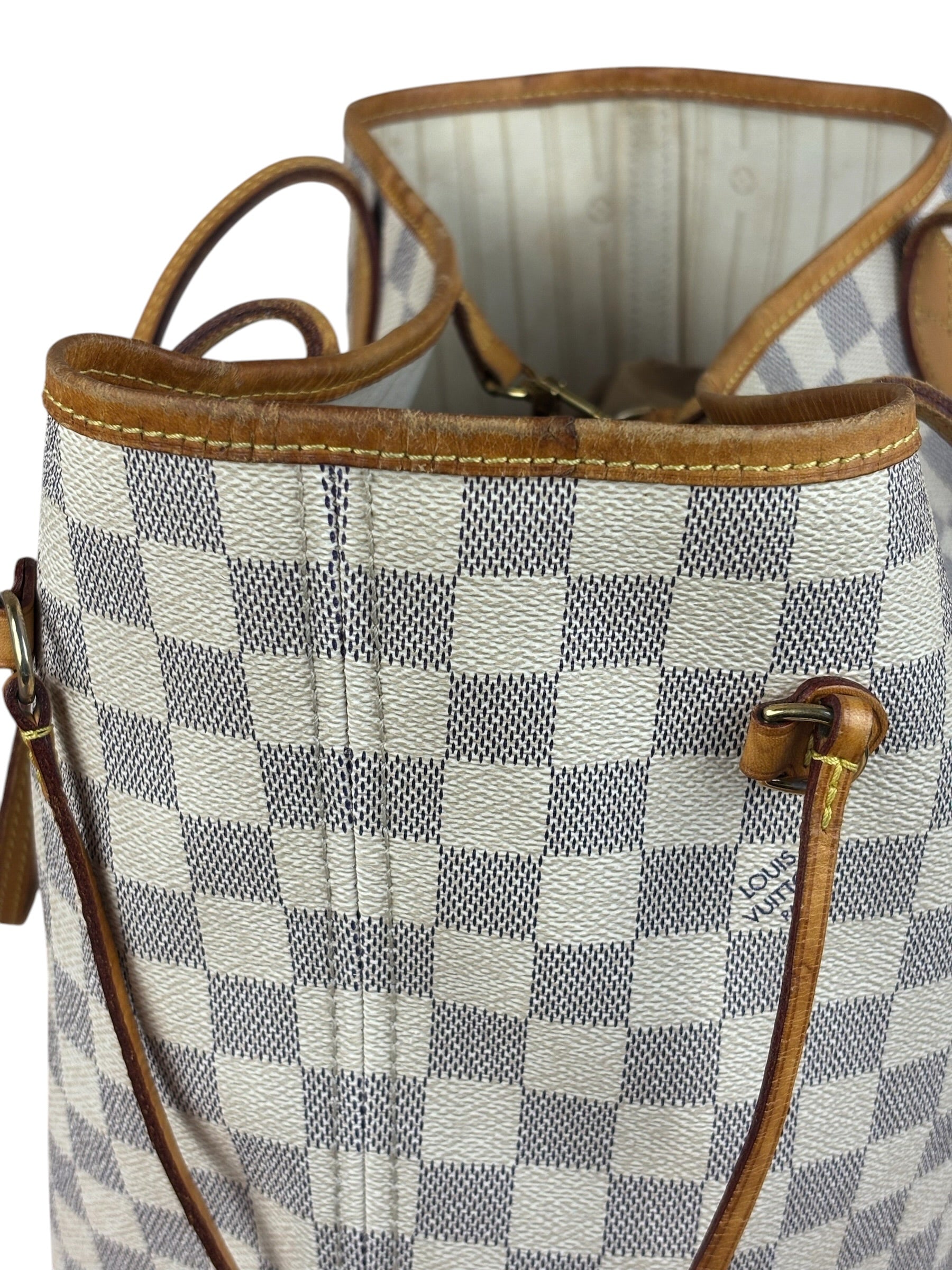 Louis Vuitton Damier Azur Neverfull Shoulder Bag GM