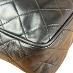 Chanel Vintage Black Quilted Leather Camera Crossbody Bag 1992
